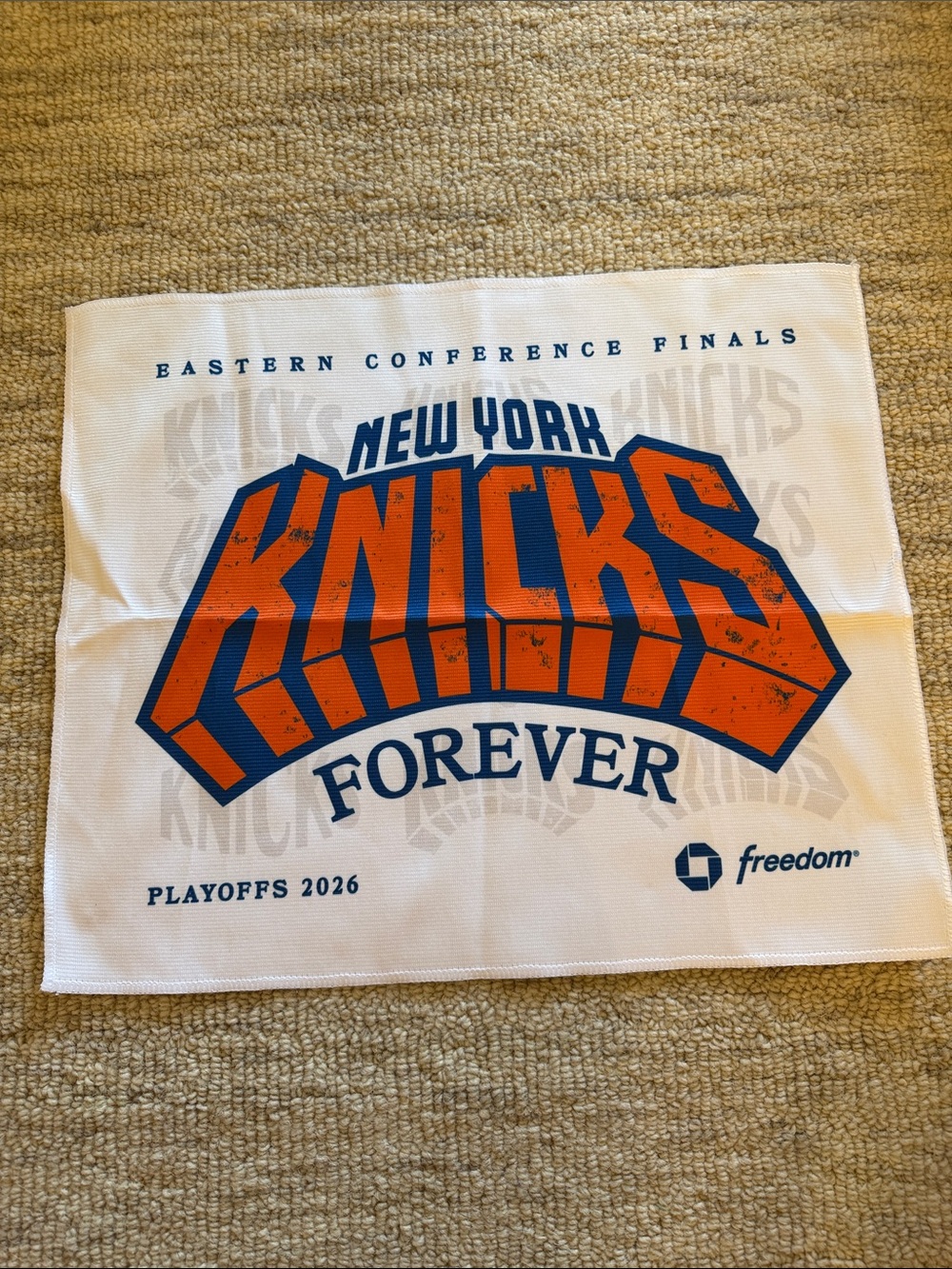 New York Knicks 'Forever' Playoffs Rally Towel - Orange & Blue